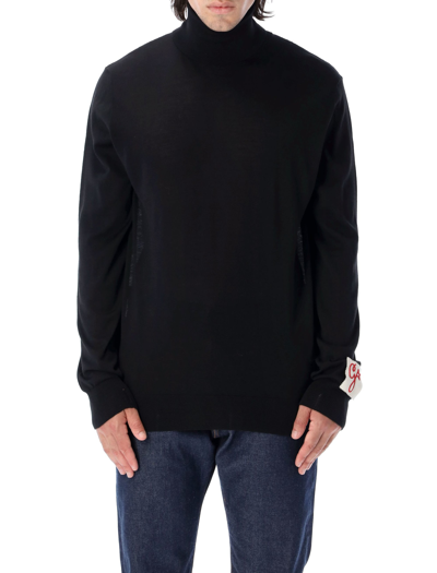 Shop Golden Goose Derek Tourtleneck Basic Sweater In Black