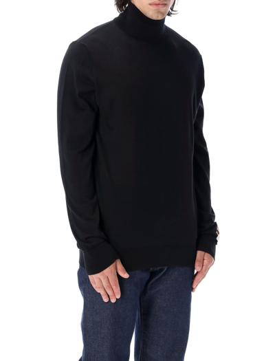 Shop Golden Goose Derek Tourtleneck Basic Sweater In Black