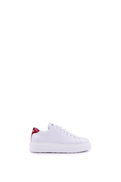 Smooth Leather Sneakers In White 1