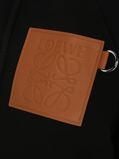 Shop Loewe Anagram Hoodie In Black