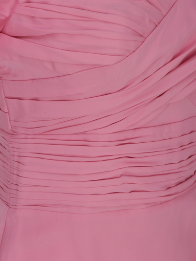 Shop Self-portrait Midi Dress In Pop Pink