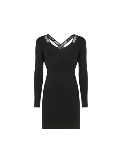 Shop Off-white Dress In Black/grey