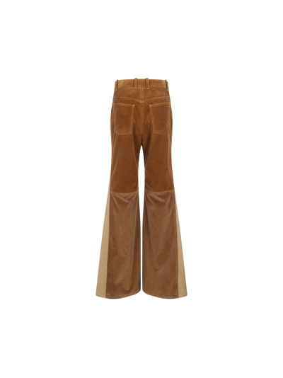 Shop Chloé Pants In Off Brown