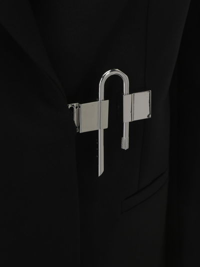 Shop Givenchy U-lock Jacket In Black/silvery