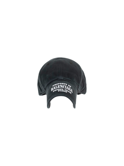 Shop Balenciaga Baseball Cap In Black/white W