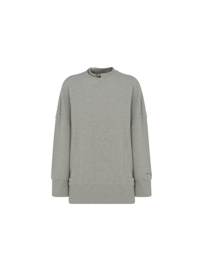 Shop Stella Mccartney Falabella Sweatshirt In Light Grey Melange