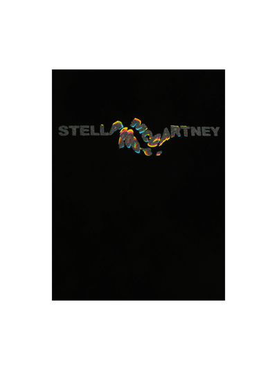Shop Stella Mccartney Glitch Logo T-shirt In Black