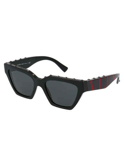 Shop Valentino 0va4046 Sunglasses In Black