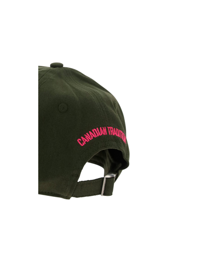 Shop Dsquared2 Baseball Cap In Military Green