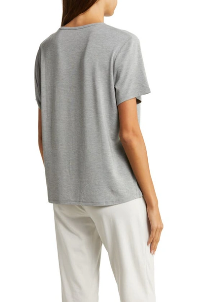Cozy Earth Ultrasoft Short Sleeve Pajama Top In Grey