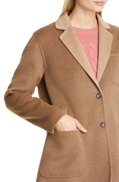 Shop Max Mara Moritz Two-tone Double Face Boxy Jacket In Hazelnut Brown