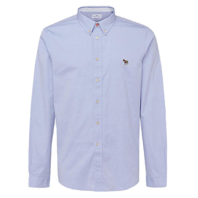Shop Ps By Paul Smith Ps Paul Smith Logo Embroidered Long In Blue