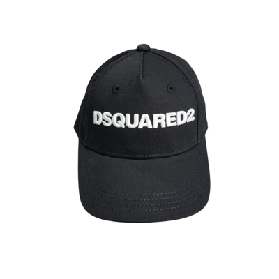 Shop Dsquared2 Kids Logo Embroidered Curved Peak Baseball Cap In Black