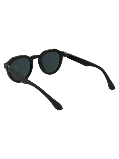 Shop Mykita Sunglasses In 812 Raw Black | Dark Grey Solid