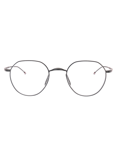 Shop Thom Browne Optical In Black Iron - Navy Enamel - 12k Gold