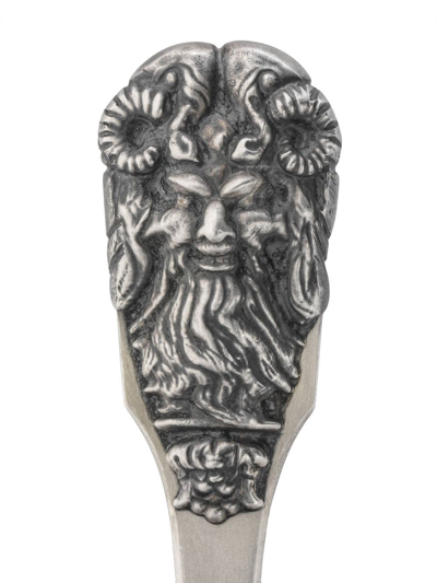 Gucci Engraved-motif Single Cake Server In Silber