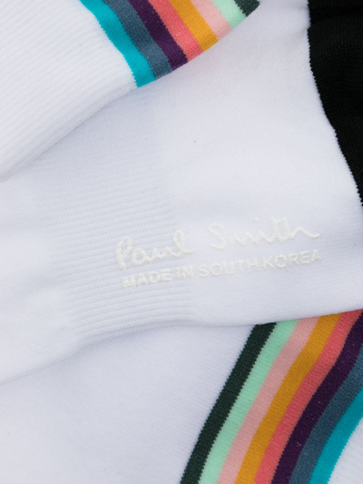 Shop Paul Smith 'artist Stripe' Cycling Socks In White