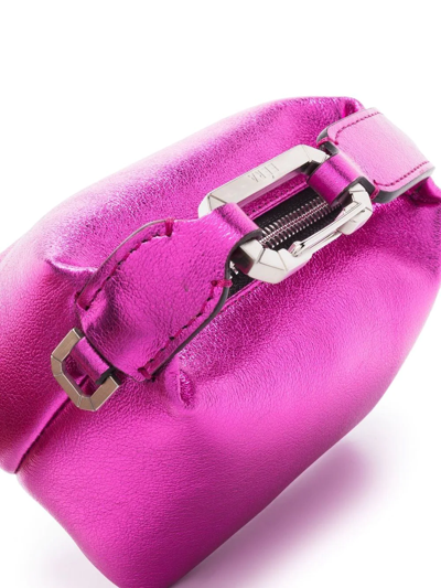 Shop Eéra Mini Moon Leather Top Handle Bag In Pink