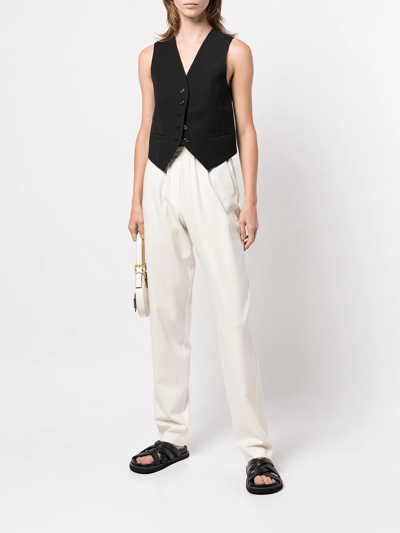 Zeynep Arcay Wool Tapered Joggers In White