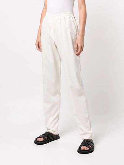 Shop Zeynep Arcay Wool Tapered Joggers In White