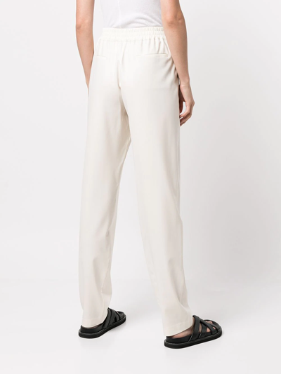 Shop Zeynep Arcay Wool Tapered Joggers In White