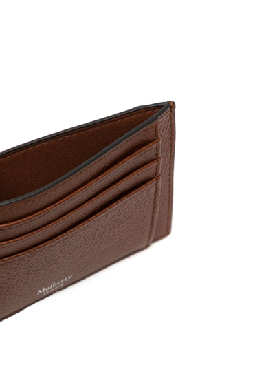 Shop Mulberry Small Leather Cardholder In Brown