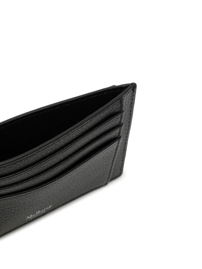 Shop Mulberry Small Leather Cardholder In Black