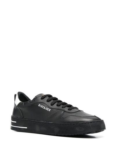 Hide & Jack Side Logo-print Detail Sneakers In Black