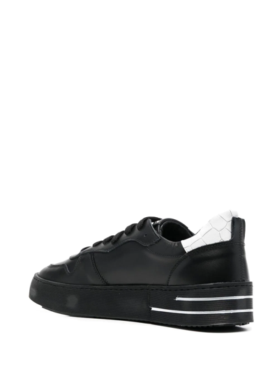 Hide & Jack Side Logo-print Detail Sneakers In Black