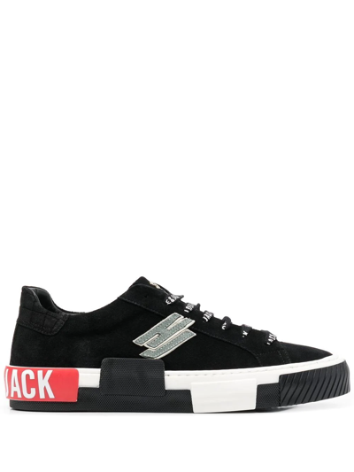 Shop Hide & Jack Logo-patch Low-top Sneakers In Black
