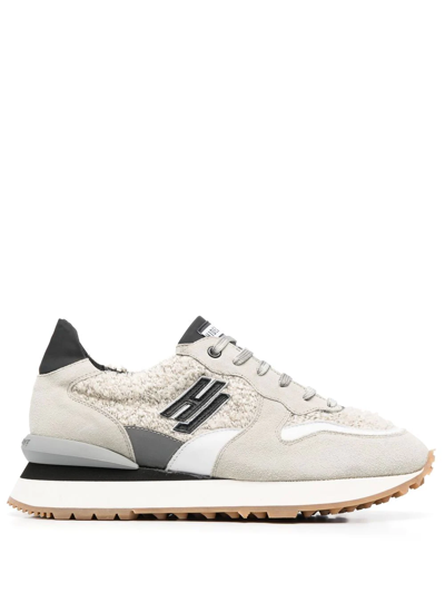 Hide & Jack Side Logo-patch Low-top Sneakers In Neutrals