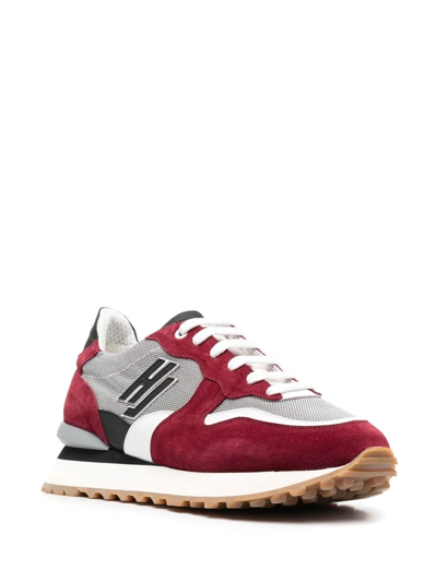 Hide & Jack Colour-block Low-top Sneakers In Red
