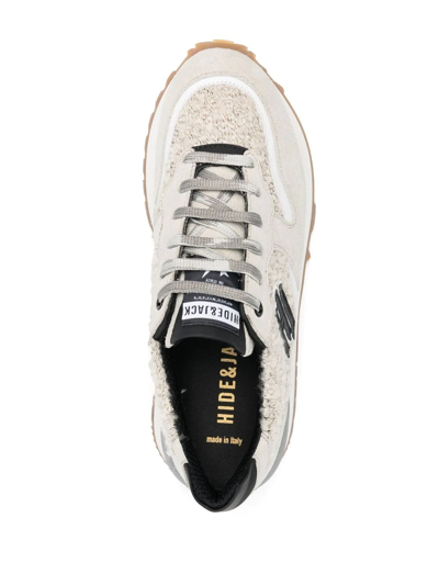 Hide & Jack Side Logo-patch Low-top Sneakers In Neutrals