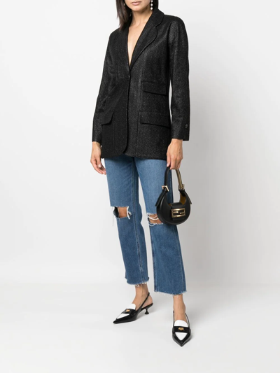 Pre-owned Chanel 2011 Saint Tropez Lurex Blazer In Black