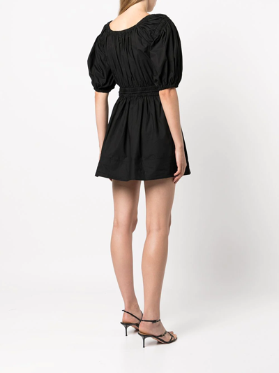 Shop A.l.c Maya Off-shoulder Short Dress In Black