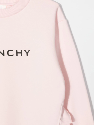 Shop Givenchy Teen Logo-print Sweatshirt In Pink