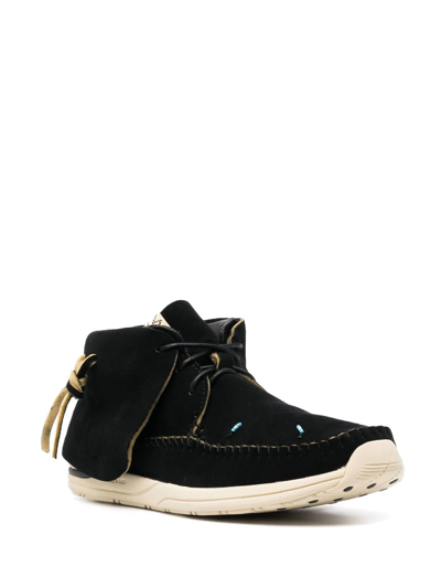 Shop Visvim Ankle Lace-up Fastening Boots In Black