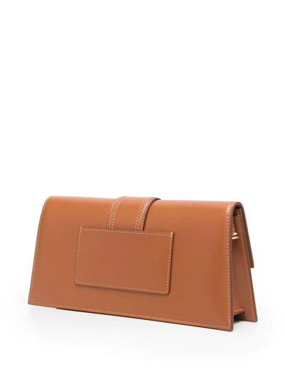 Jacquemus Long Rectangular Shoulder Bag With Adjustable Strap In Brown