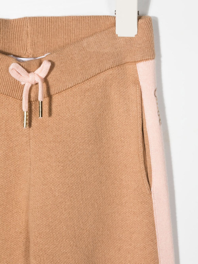Shop Chloé Side Stripe-detail Track Pants In Neutrals