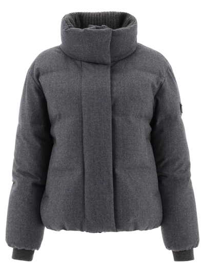 Shop Brunello Cucinelli Women's Grey Other Materials Down Jacket