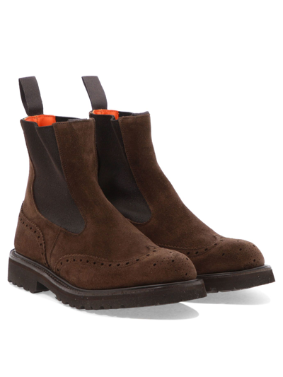 Tricker's Elasticated Side-panel Boots In Brown
