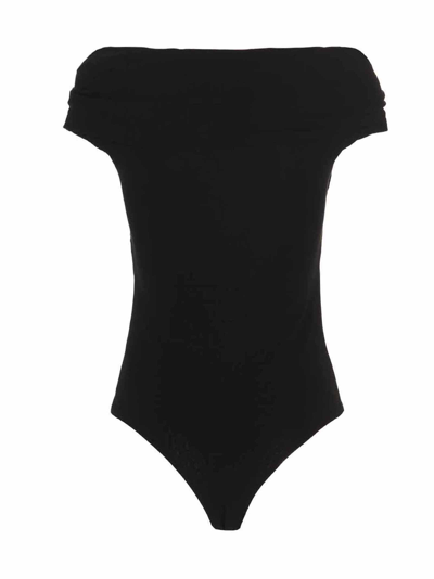 Shop Khaite Bodysuit Cerise Top In Black