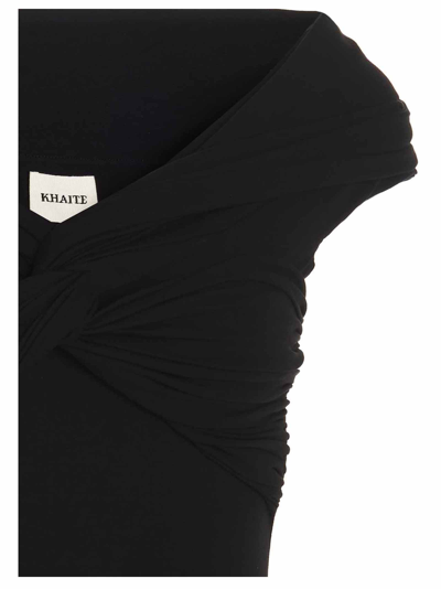 Shop Khaite Bodysuit Cerise Top In Black