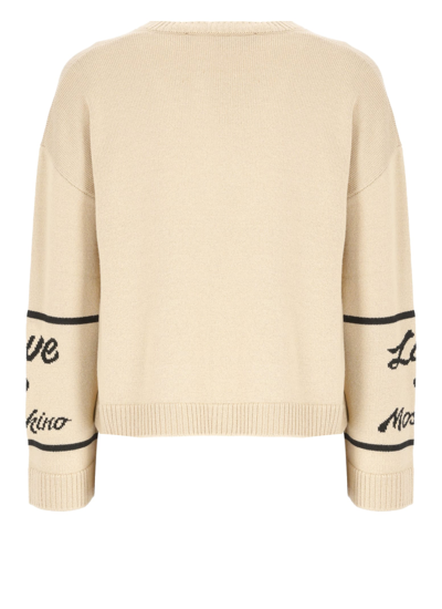 Shop Love Moschino Wool Sweater In Mel.light Rust