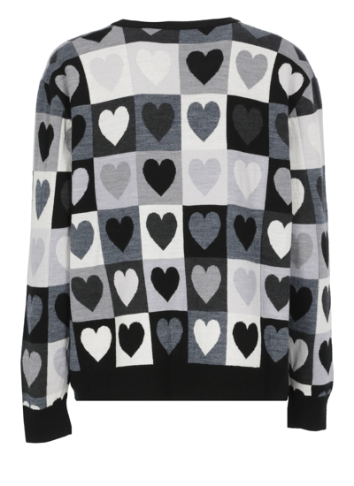Shop Love Moschino Wool Sweater In Multicuore/grey