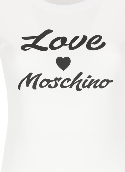 Shop Love Moschino T-shirt With Logo In White