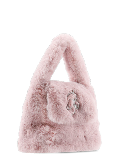 Blumarine Eco Fur Bag In Chalk Pink