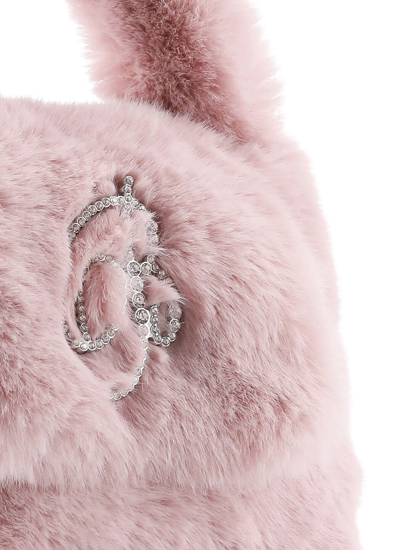 Blumarine Eco Fur Bag In Chalk Pink