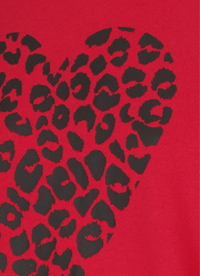 Shop Love Moschino Sweatshirt With Logo In Leo - Red