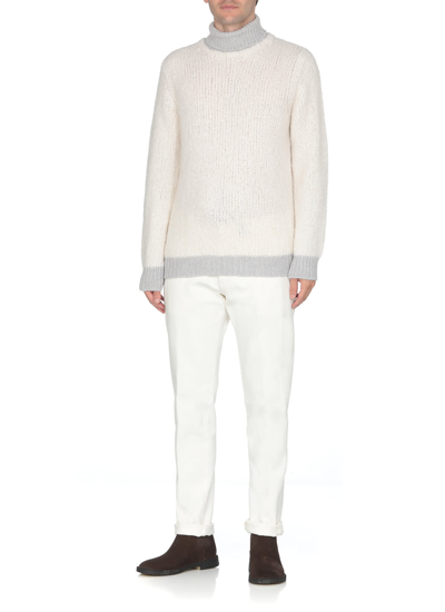 Shop Eleventy Cashmere Sweater In White